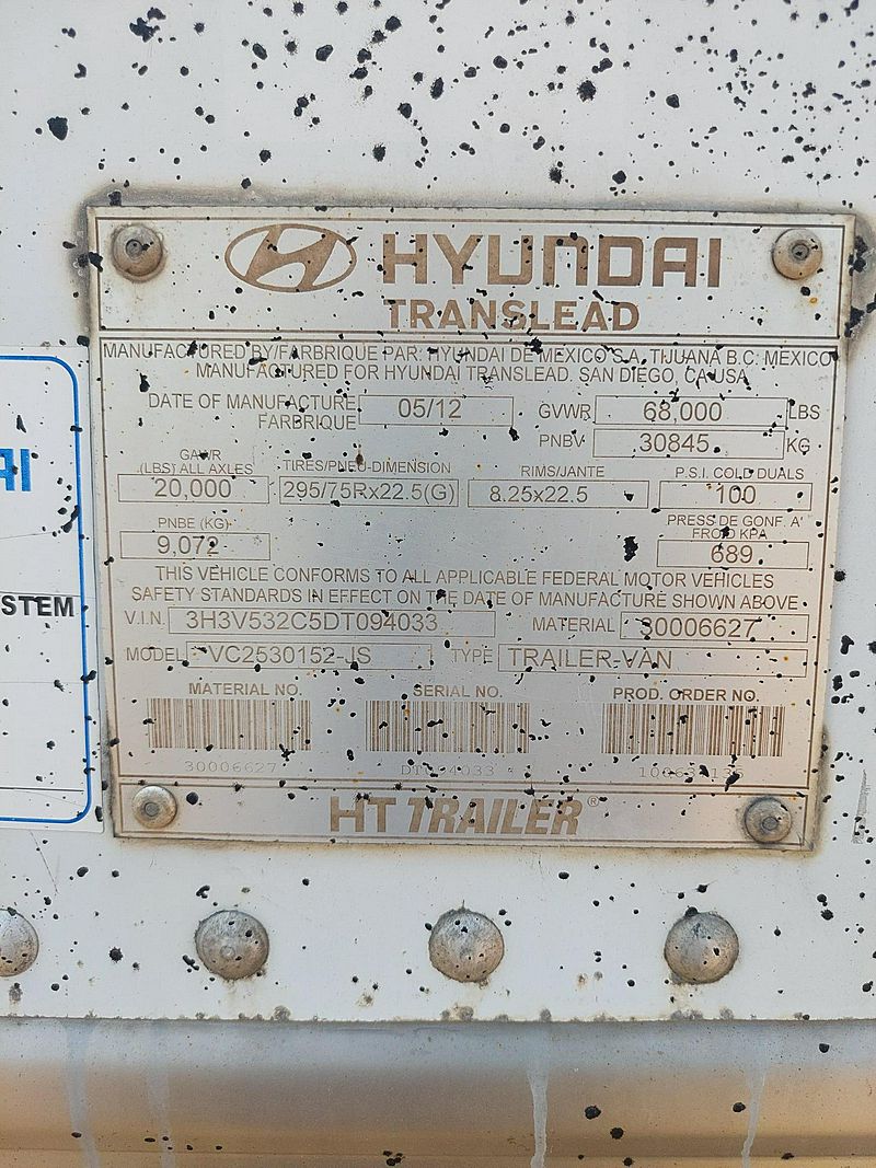 2013 Hyundai Dry Van