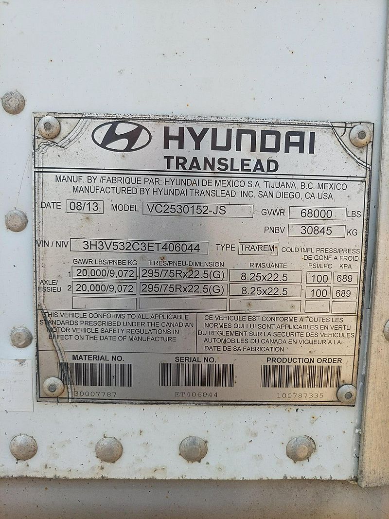 2014 Hyundai Dry Van