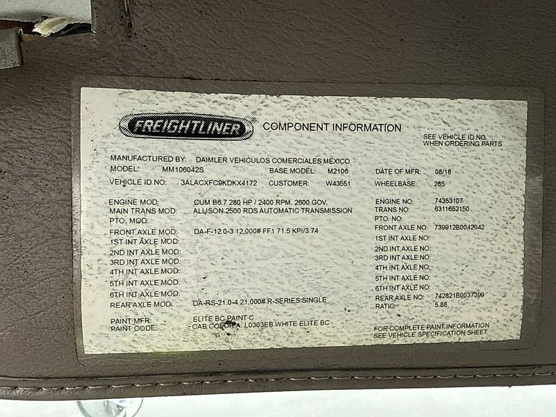 2019 Freightliner M2 106
