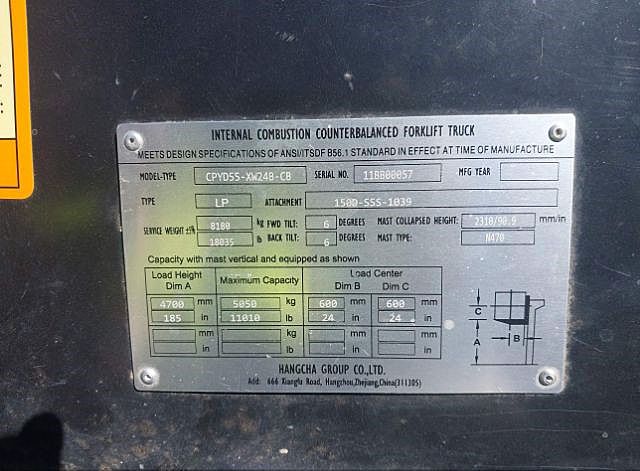 2022 Hangcha FP55CB 