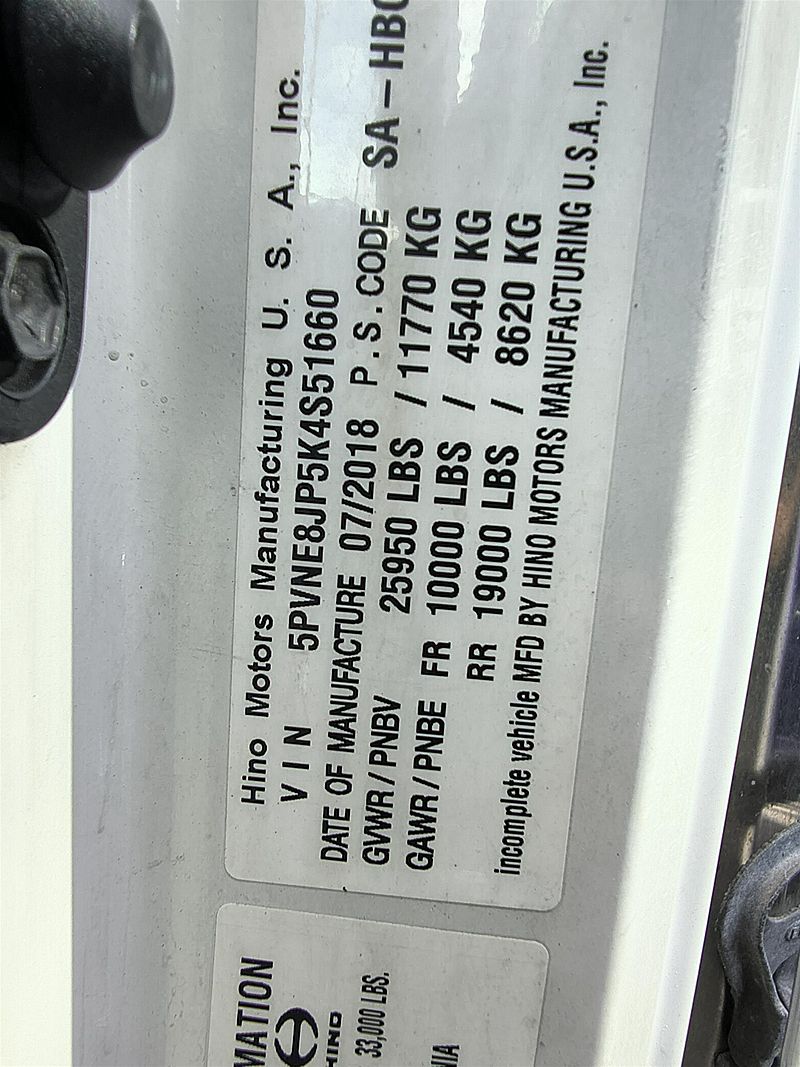 2019 Hino 268