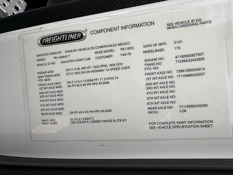 2022 Freightliner PE116DC